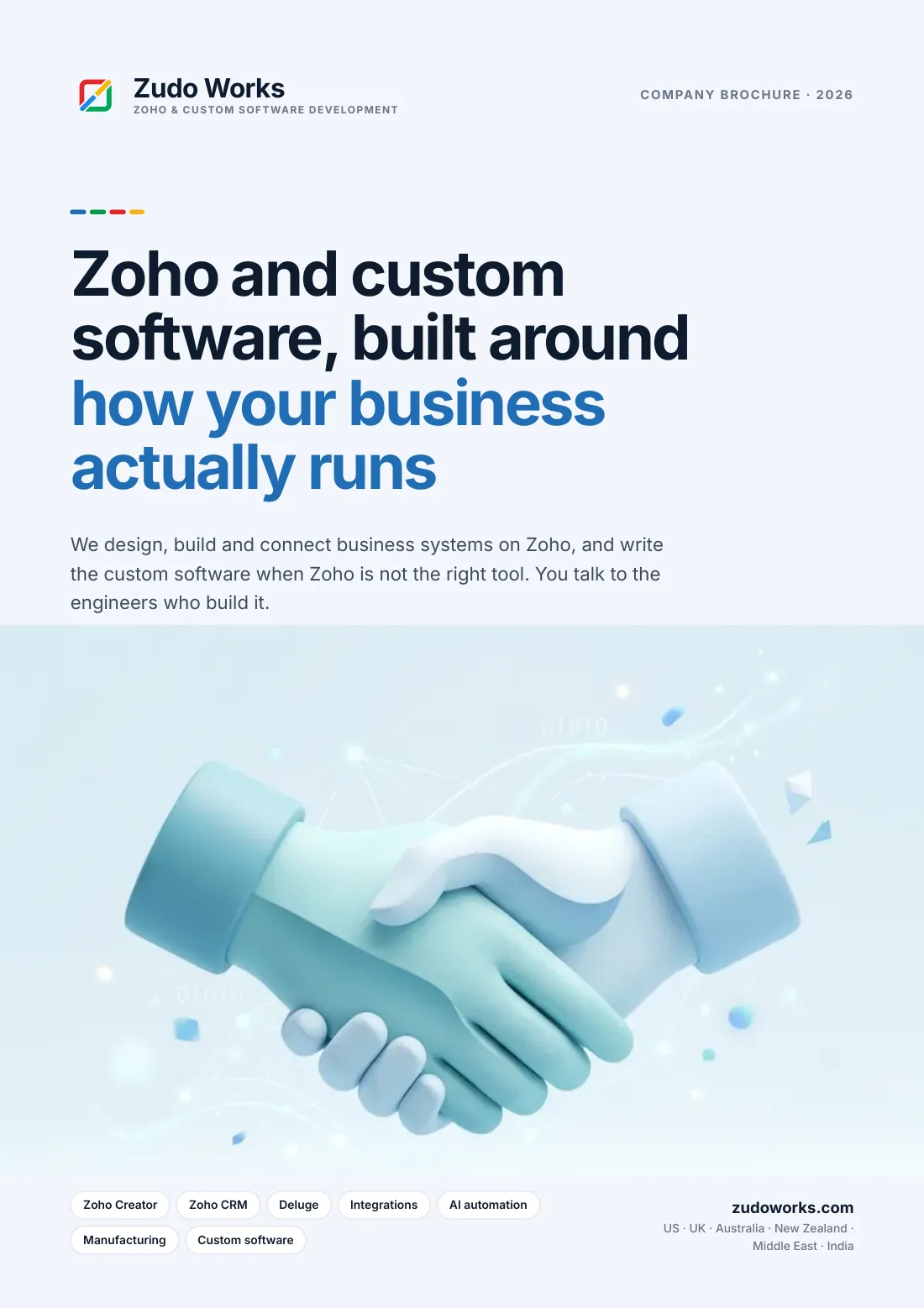 Cover of the Zudo Works company brochure